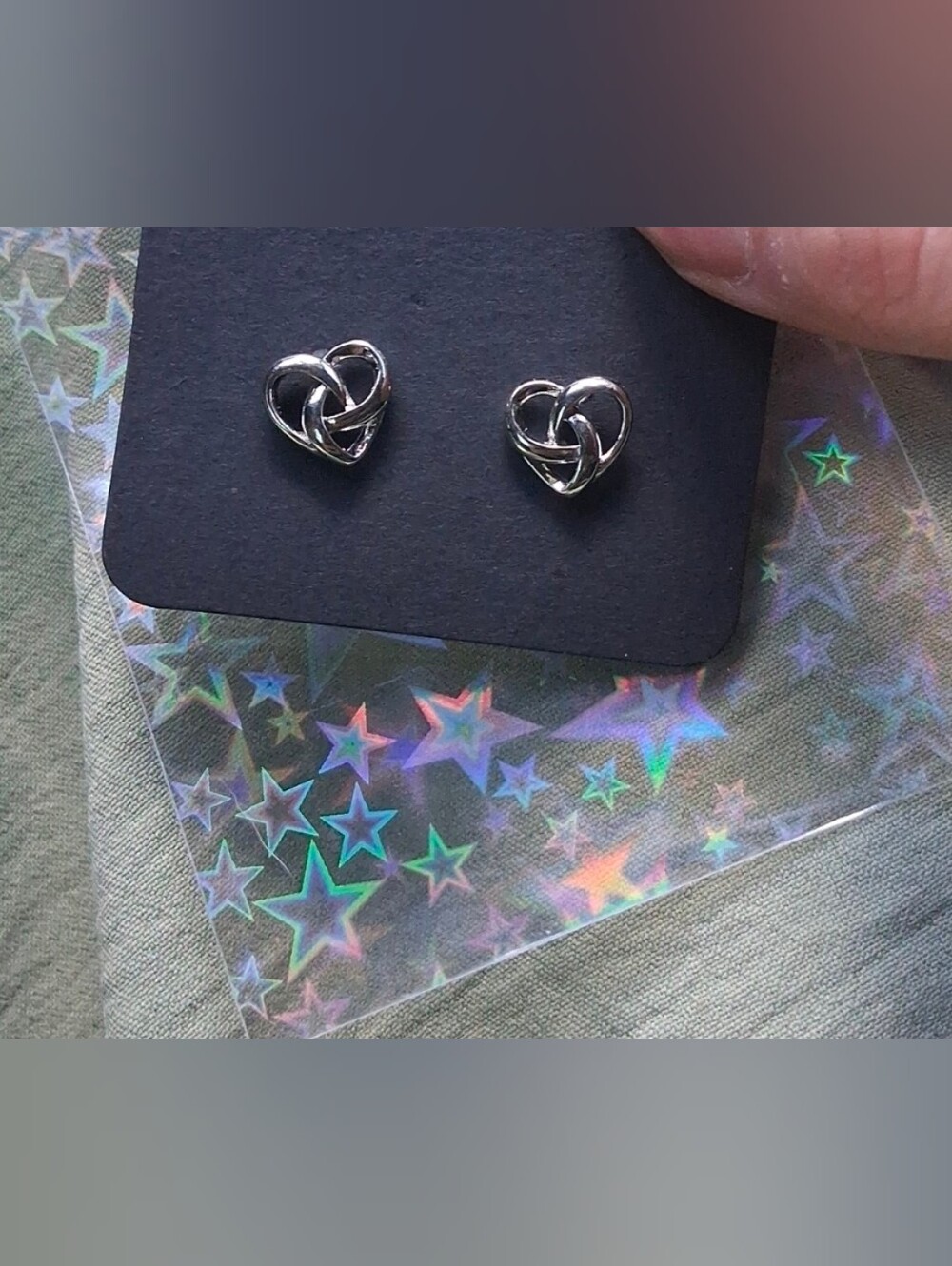 $8 Each Or Bundle 5/$20 Sterling Silver Knot Heart Stud Earrings